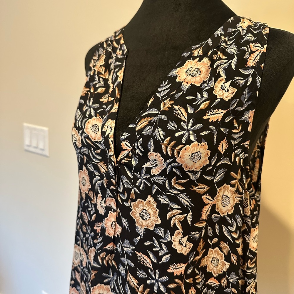 Joie Black and Cream Floral Top